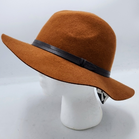 Urban Outfitters Accessories - Ecote Urban Outfitters Boho Wool Brown Fedora Wide Brim Hat Rust One Size